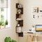 Space-Saving 5-Tier Corner Shelf Wall Mounted Bookshelf with Storage Solution